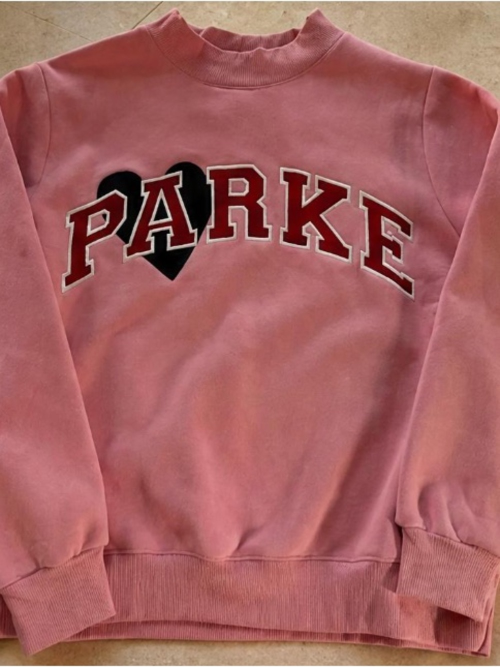 Parker Pink Ribbed Collar Pullover